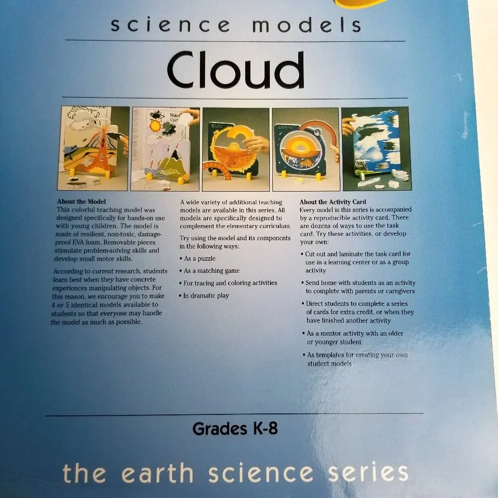 Book Plus Cloud Science Models K-8 Teaching Guide 3D Foam Earth
